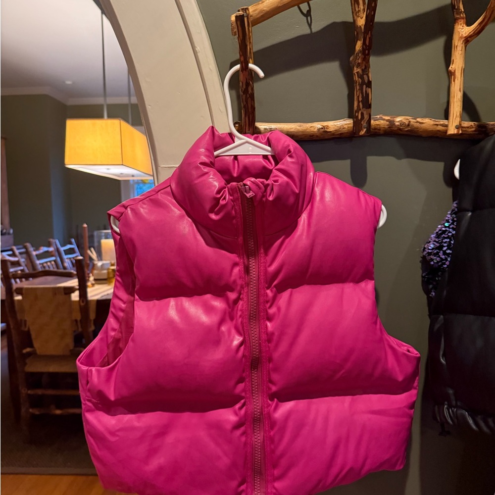 Olivaceous Fuchsia Puffer Vest